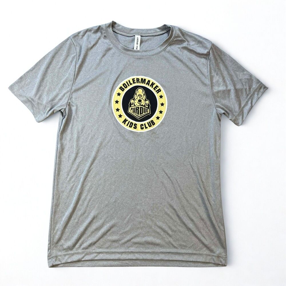 Purdue Boilermakers T Shirt Kids Medium Kids Club Gray NCAA Graphic Tee